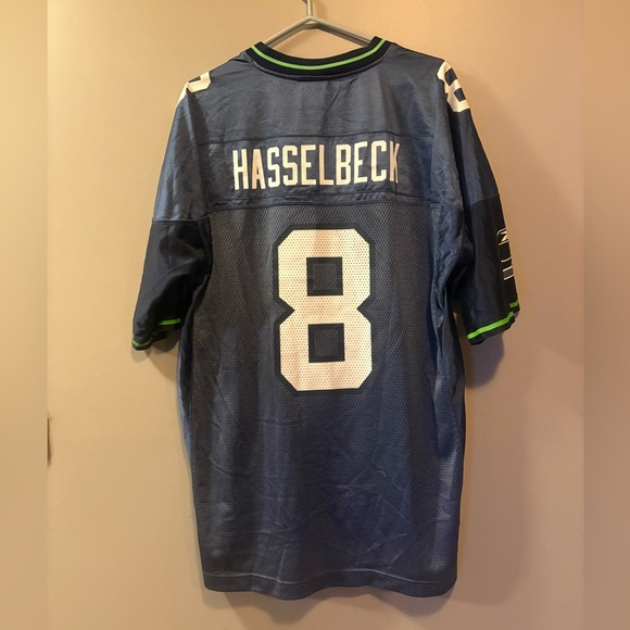 NFL Seahawks Dark Blue Jersey with Green Accents - Picture 4 of 4
